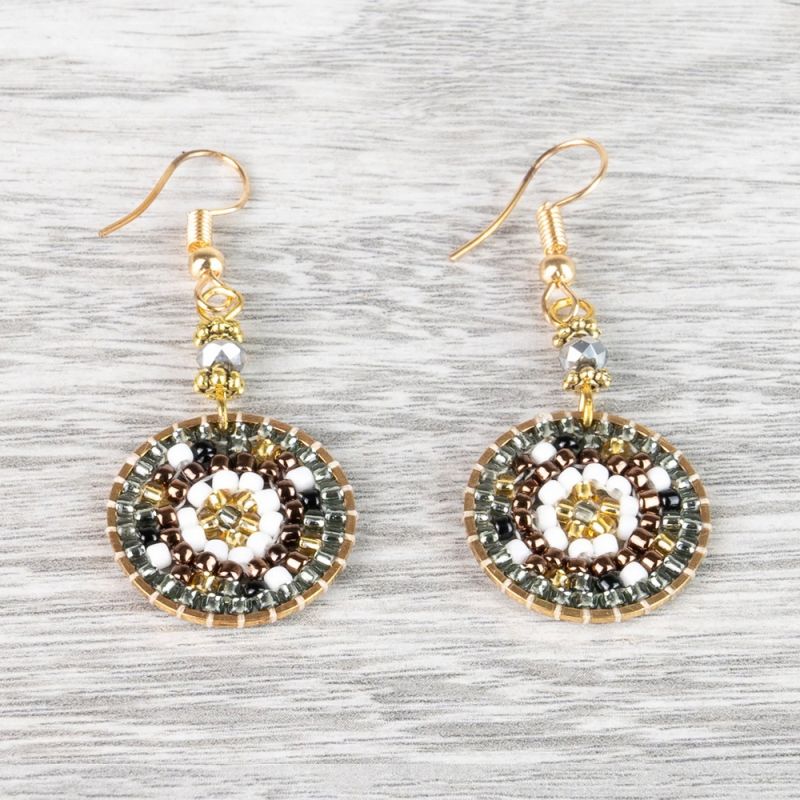 Σκουλαρίκια χάντρες στρογγυλά