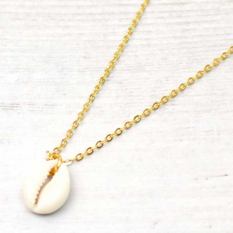 Shell gold-plated necklace