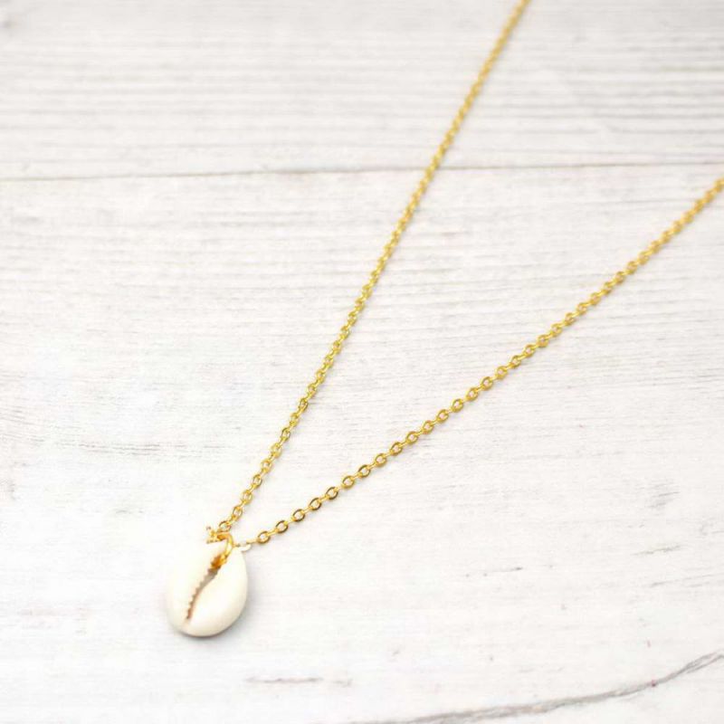 Shell gold-plated necklace