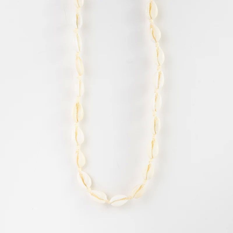 Κολιέ με κοχύλια - Λευκό κορδόνι