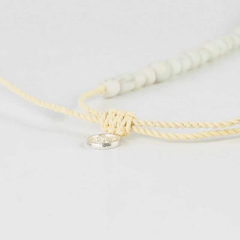 Κολιέ με γυάλινες χάντρες - Λευκό