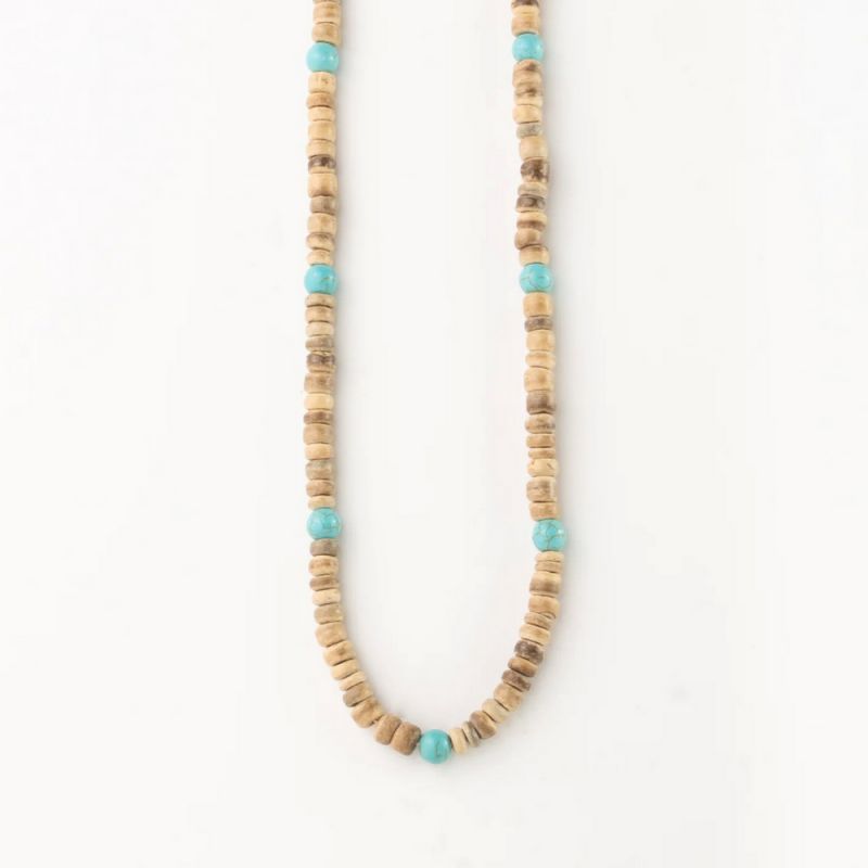 Wooden coconut bead necklace