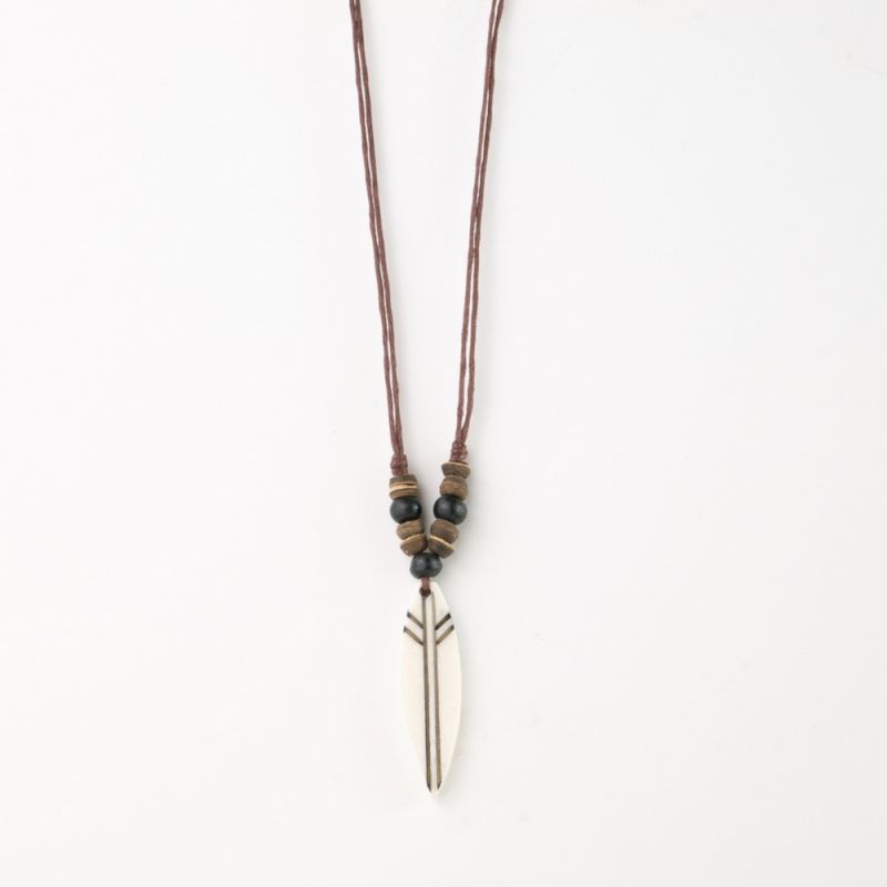 Μενταγιόν Tribal - μπεζ καφέ