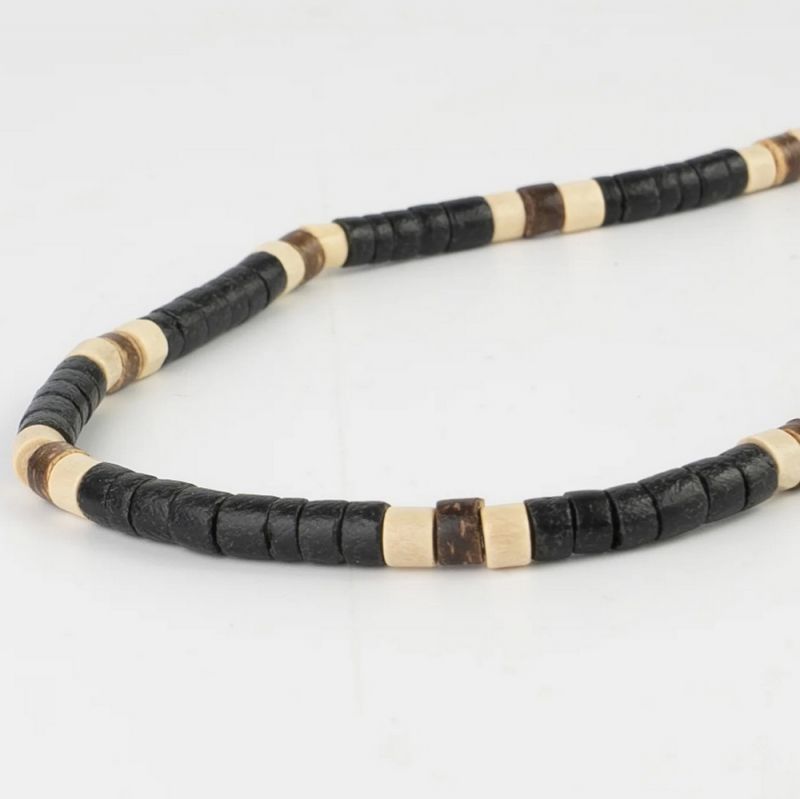 Wooden coconut bead necklace