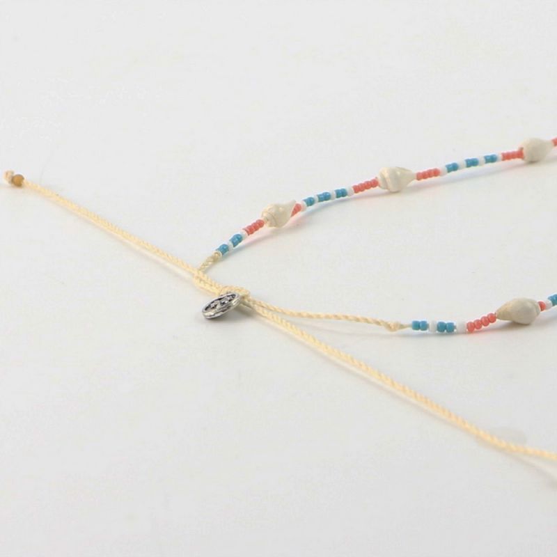 Κολιέ Bali με Κοχύλια Ροζ & Σιέλ