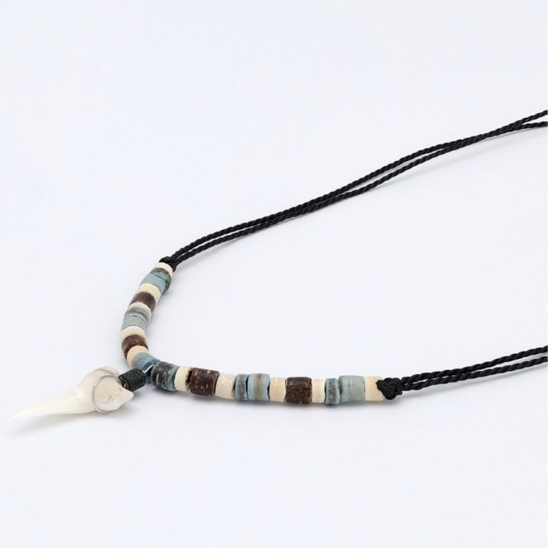 Κολιέ Bali με Δόντι Καρχαρία Τιρκουάζ