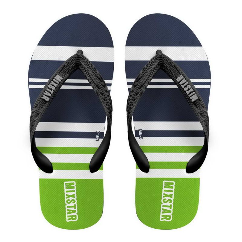 Σαγιονάρες Α Ρίγες Navy/Πράσινες