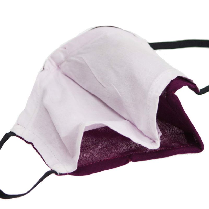 Μάσκα υφασμάτινη (M) Δαμασκηνί - με θήκη φίλτρου και έλασμα