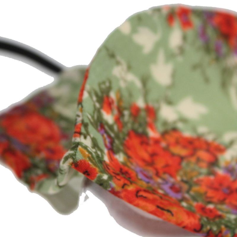 Μάσκα υφασμάτινη (M) Φλοράλ - με θήκη φίλτρου και έλασμα