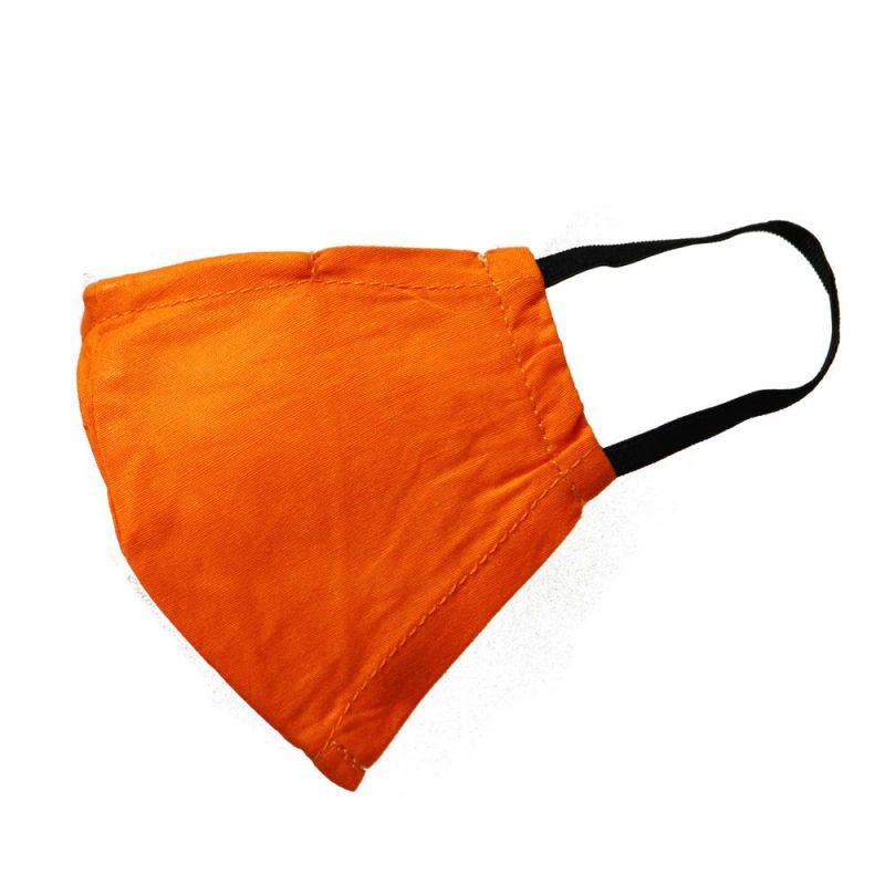 Μάσκα υφασμάτινη παιδική εφηβική (SM) Orange - με θήκη φίλτρου και έλασμα