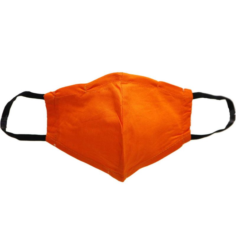 Μάσκα υφασμάτινη παιδική εφηβική (SM) Orange - με θήκη φίλτρου και έλασμα