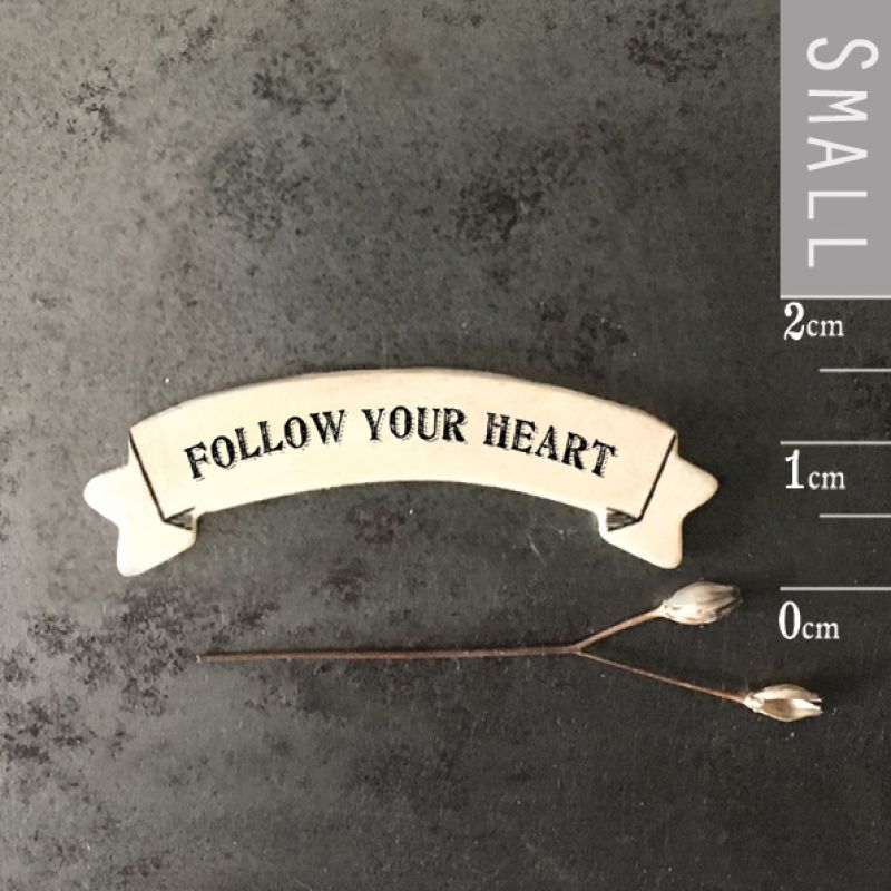 Ribbon word magnet - Follow your heart