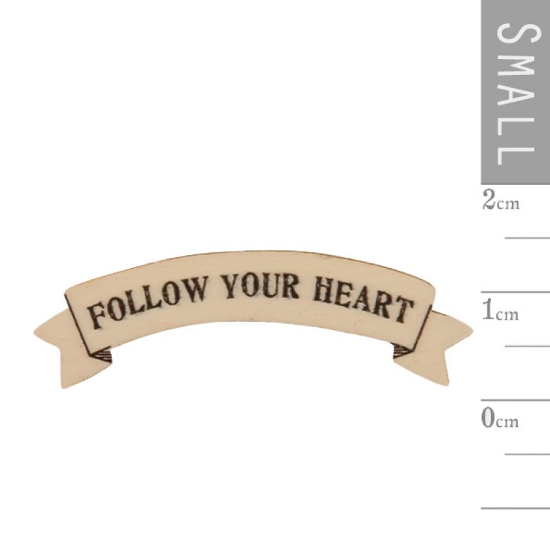 Μαγνητάκι ξύλινο 5εκ. - Follow your heart