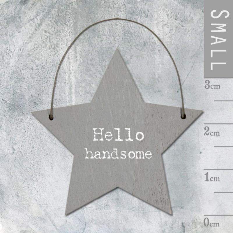 Επιγραφή αστεράκι - Hello handsome