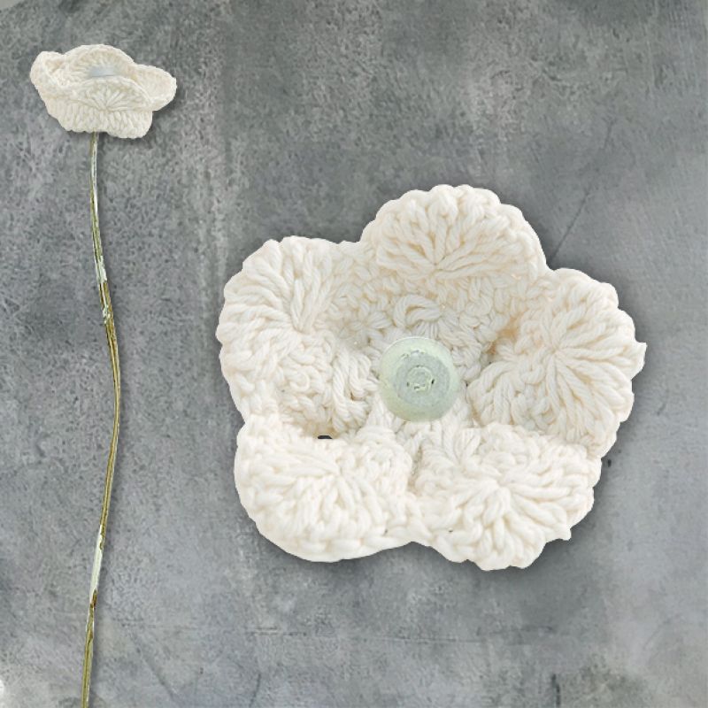 Crochet flower - Cream