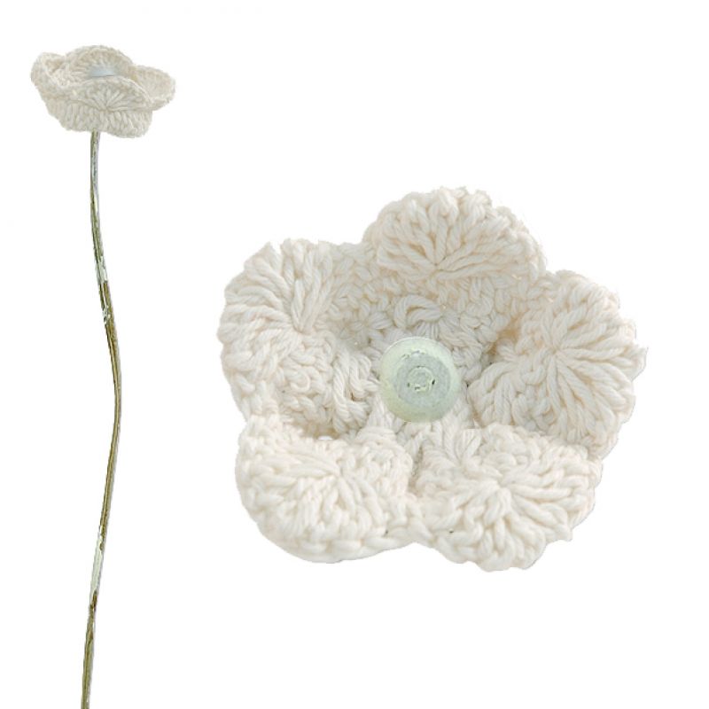 Crochet flower - Cream