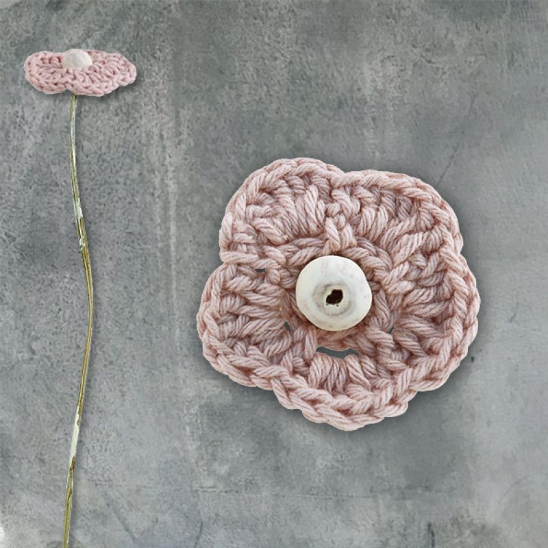 Crochet flower - Pink