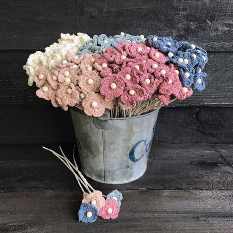 Crochet flower - Dark pink