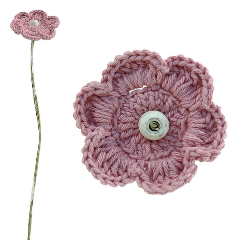 Crochet flower - Dark pink