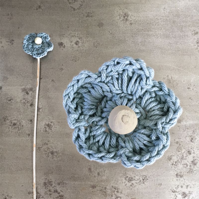 Crochet flower - Blue