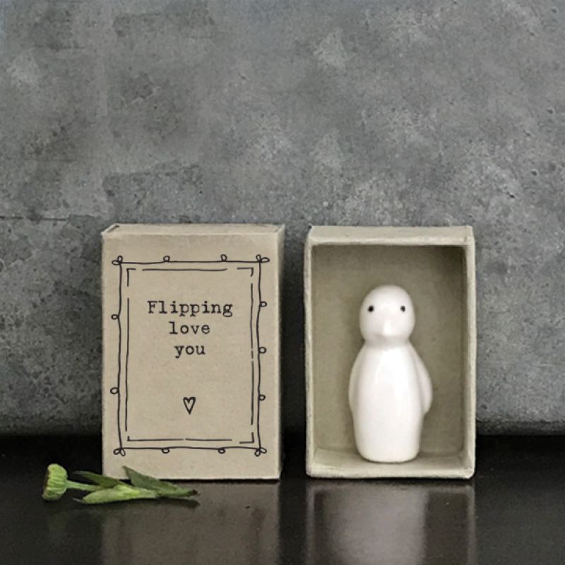 Matchbox - Penguin / Flipping love you (Box 4.5 x 3cm)
