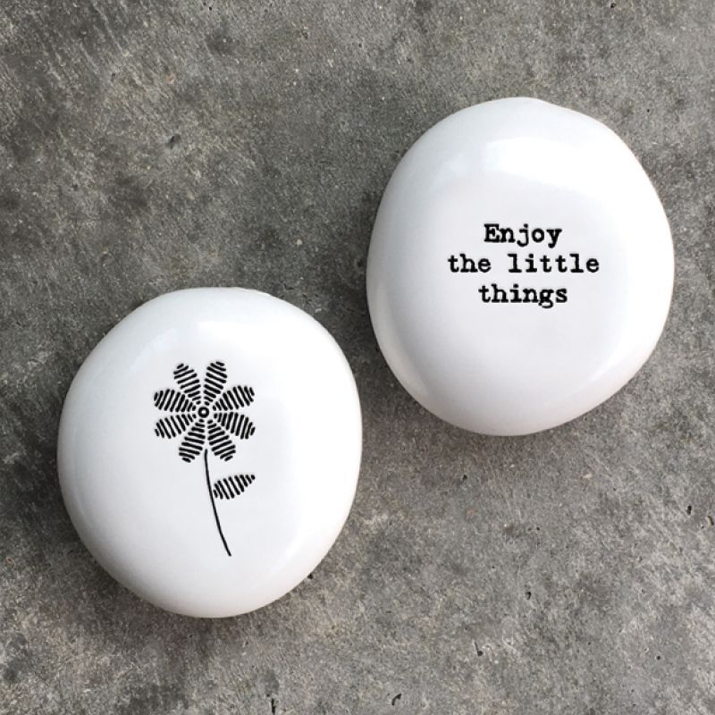 Porcelain pebble - Enjoy the little things