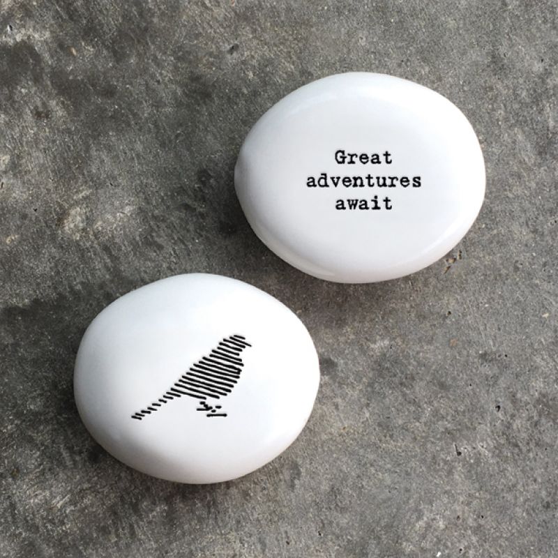 Porcelain pebble - Great adventures await