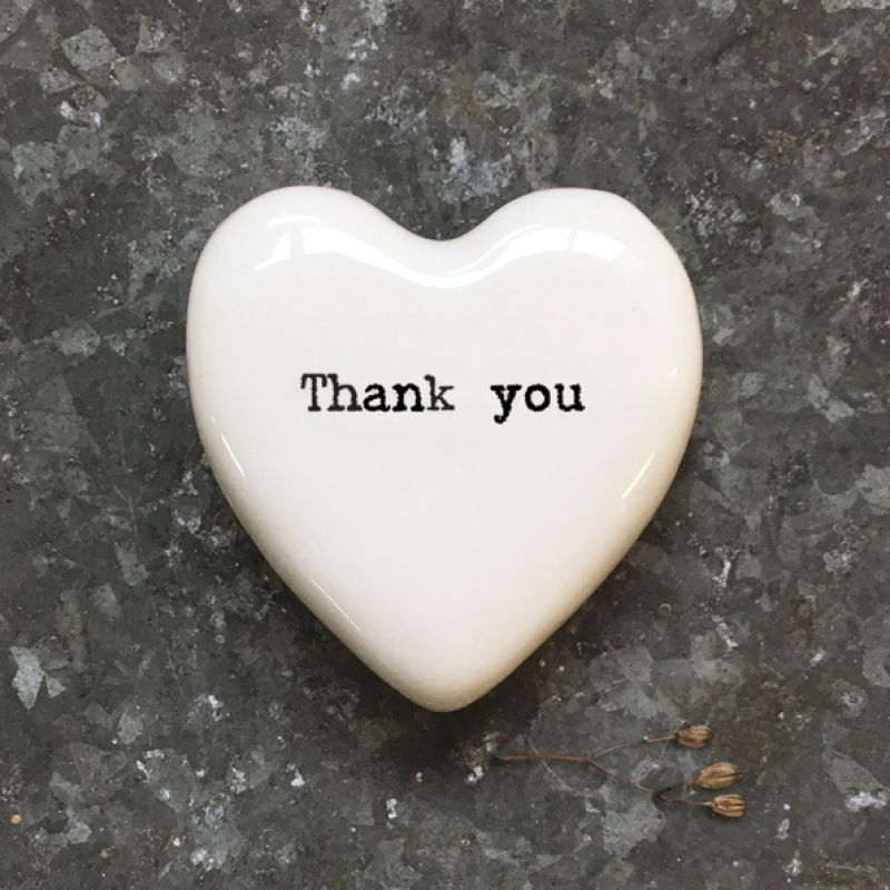 Βότσαλο καρδιά λευκή-Thank you