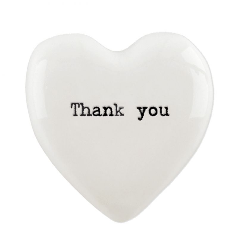 White heart token-Thank you