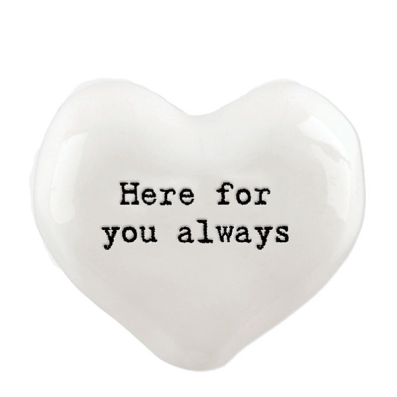 Βότσαλο καρδιά λευκή-Here for you always