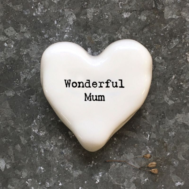 White heart token-Wonderful Mum