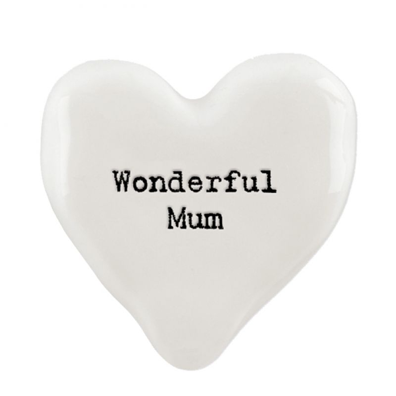 White heart token-Wonderful Mum