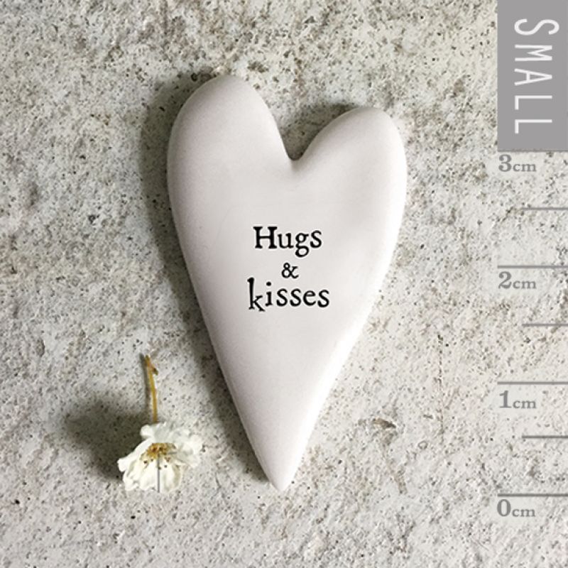 Βότσαλο καρδιά 4εκ. - Hugs & kisses