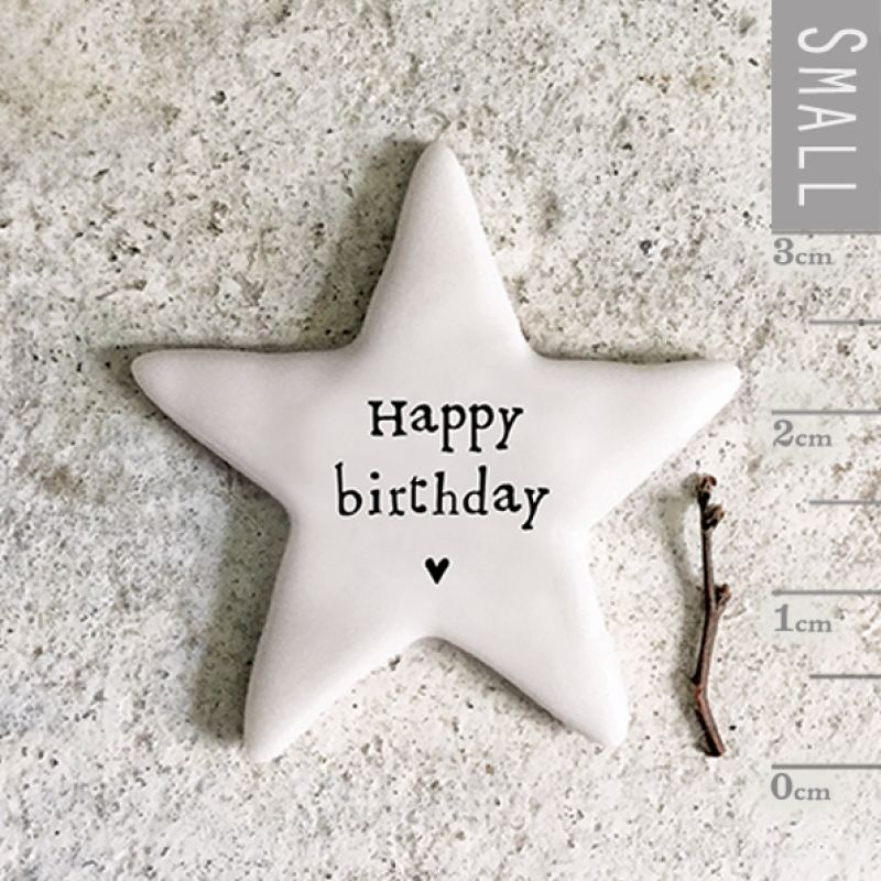 Βότσαλο αστέρι 3,6εκ. - Happy birthday