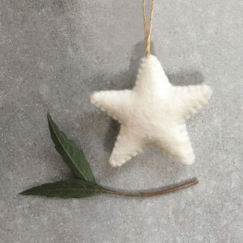 White felt hanging star