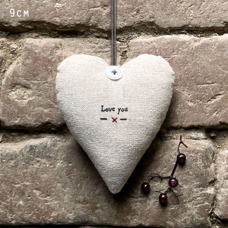 Υφασμάτινη καρδιά 9,5x8 - Love you