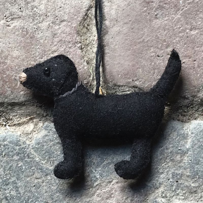 Felt hanging Labrador-Black