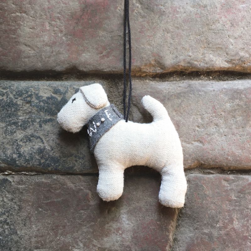 Hanging dog grey scarf-Bobbie