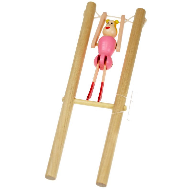 Wooden acrobat toy