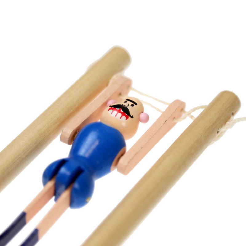 Wooden acrobat toy