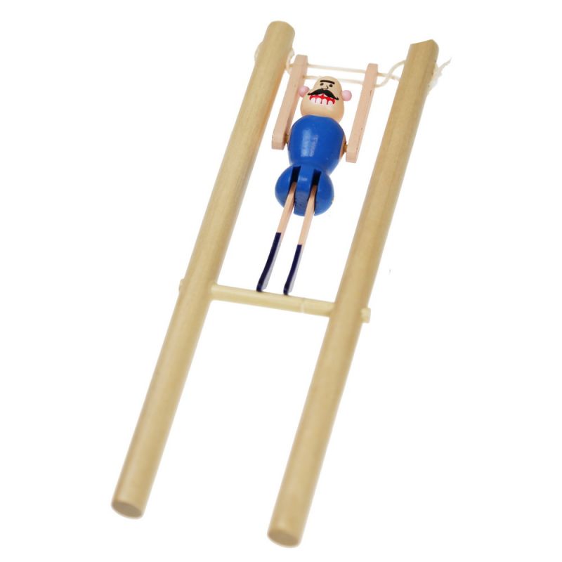 Wooden acrobat toy