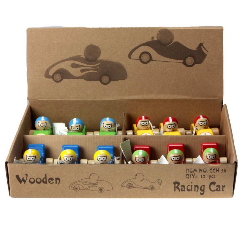 Wooden race car 12cm