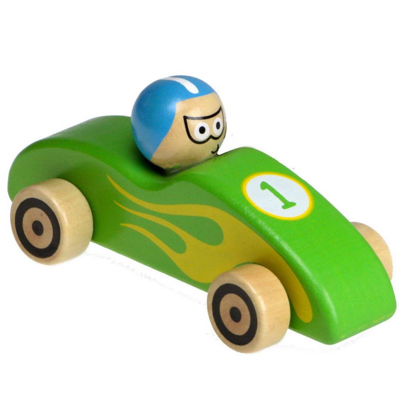 Wooden race car 12cm