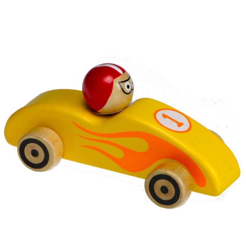 Wooden race car 12cm