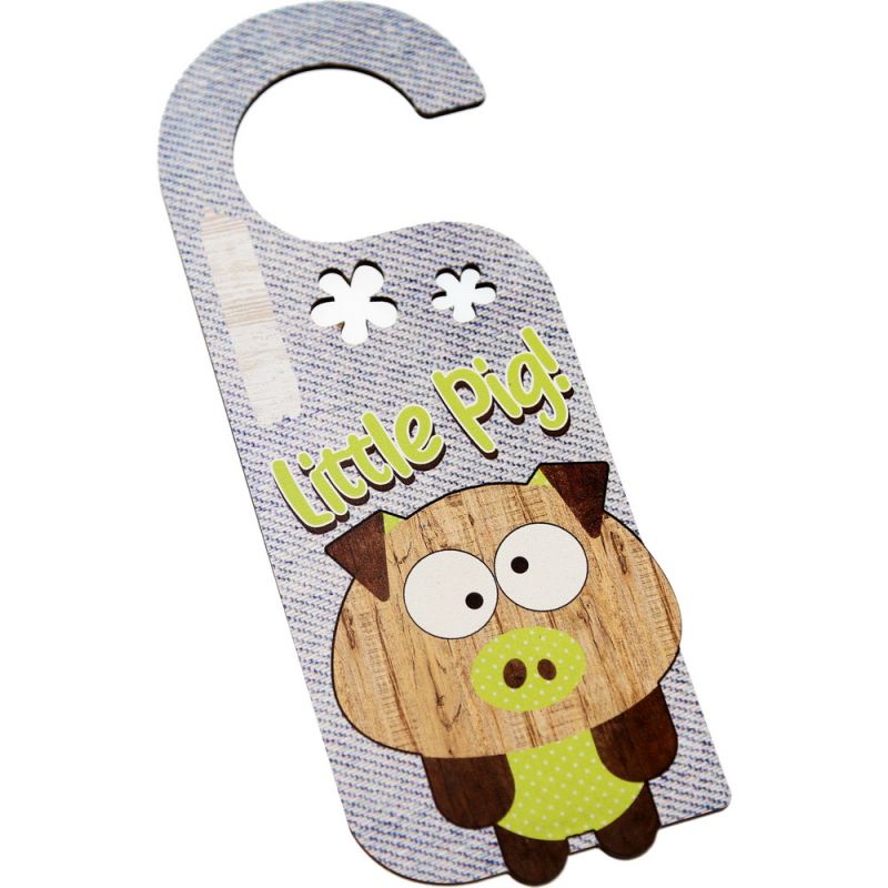 Door hanger with animal 21cm