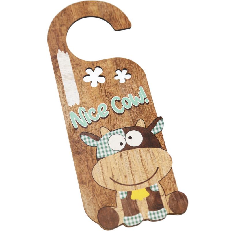 Door hanger with animal 21cm