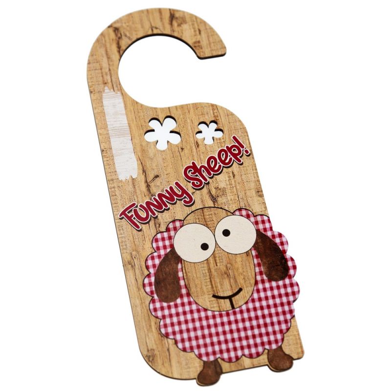 Door hanger with animal 21cm