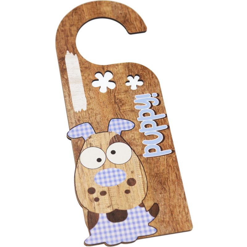 Door hanger with animal 21cm