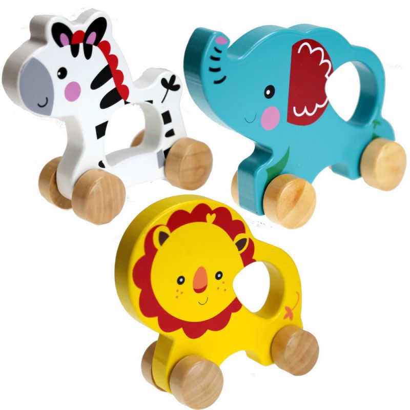 Wooden animal with wheels