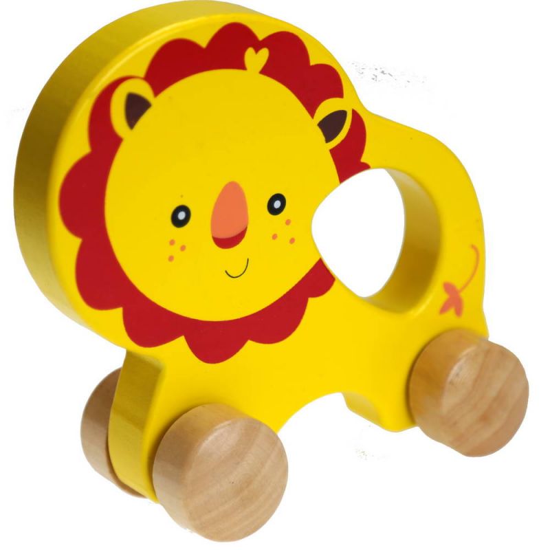 Wooden animal with wheels